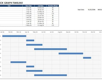 Gantt Chart Excel Template | Project Timeline Planner