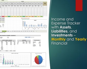 Financial Statement Template | Income & Expense Tracker Excel | Budget Planner |  Monthly Profit Tracker