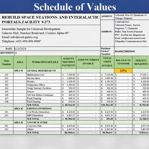 Projektzeitplan der Werte Vorlage - Konstruktionszeichnung Anfrage & Zahlungsanwendung Excel