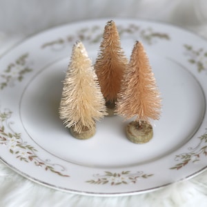 2 Chestnut colored set of 3 Bottlebrush sisal trees image 2