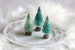 Faded minty green 2.5 ich set of 3 Bottle brush trees set of 3 small 2.5 Inch trees and made of sisal 