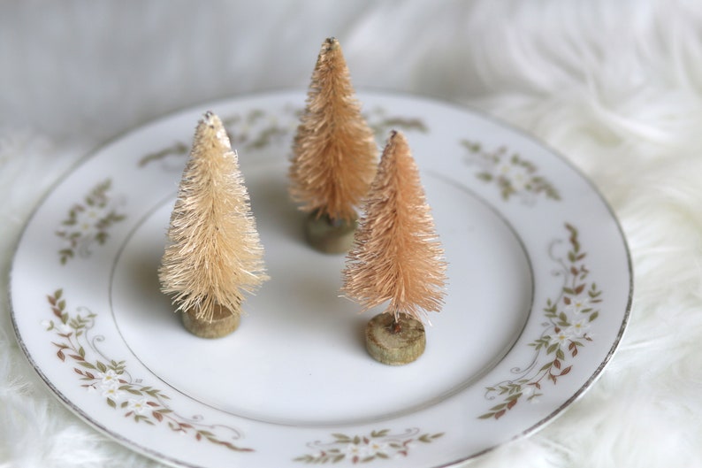 2 Chestnut colored set of 3 Bottlebrush sisal trees image 8