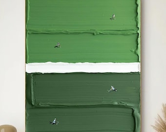 Cuadro de tenis verde en 3D, arte de pared con textura verde, cuadro con textura verde en 3D, arte de pared de tenis, regalos para amantes del tenis, arte minimalista verde