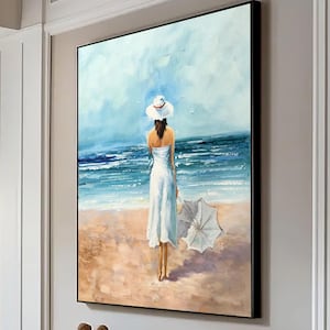 Original Woman Painting Original Portrait Art Woman Abstract Painting on Canvas Portrait Painting Colorful Female Figure Texture Wall Art