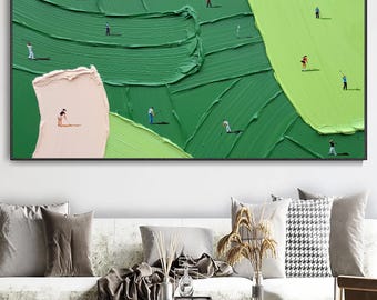 Juego de 2 lienzos originales de arte de pared texturizado minimalista blanco 3D con olas del océano en tonos neutros, arte de pared wabi-sabi, pintura para sala de estar.