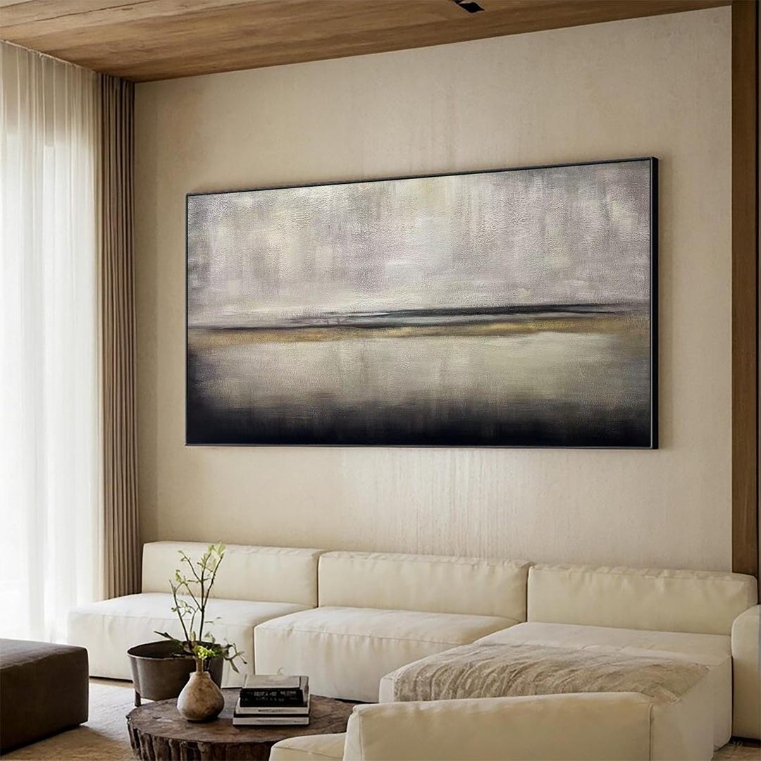 Beige Abstract Painting: Large Minimalist Texture Canvas Art - Etsy