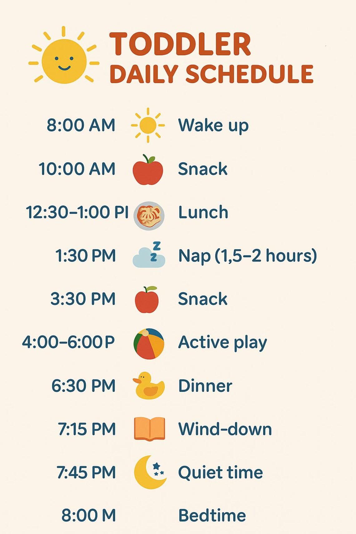 Routine Chart for Toddlers - Etsy