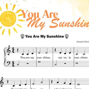 You Are My Sunshine - Partitura fácil para piano (Descarga digital)