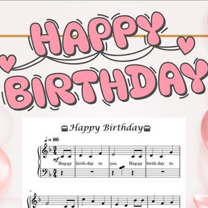 ANFÄNGER Happy Birthday - Einfache Klavier Noten | Druckbare PDF | Kinder Anfänger Songs