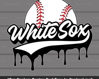 White Sox SVG PNG, Béisbol White Sox, Descarga digital, Archivo de corte, Cricut, Béisbol PNG, Regalos de béisbol, Día de juego, Ideal para imprimir, Camiseta
