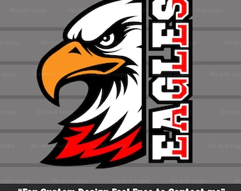 Águilas SVG PNG, archivos SVG para Cricut, SVG multicapa, mascota PNG, espíritu escolar, (descarga digital) La mejor impresión para camisetas, tazas y calcomanías