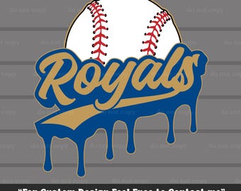 Royals SVG PNG, Béisbol Royals, Descarga digital, Archivo de corte, Cricut, Béisbol PNG, Regalos de béisbol, Día de juego, Ideal para imprimir, Camiseta, Taza