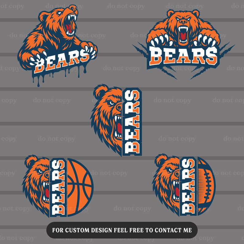 Perth Bears Vector File 25 Bears SVG PNG Bundle, Bears Cut File Cricut, Bears Mascot, Bears ...