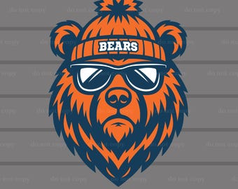 Bears PNG, Bears SVG, Bears Svg Cricut, Bears Mascot, Bears Vector, Bears Cutfile, Eps, Bears T-shirt, Bears Logo, Bears Digital Download