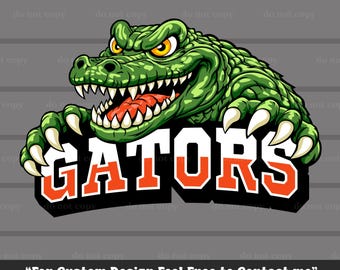 Gators SVG PNG, archivo de corte, Cricut, béisbol, regalos de fútbol americano, día de partido, mascota escolar, descarga digital, ideal para imprimir, camiseta, pegatina