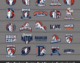 25個のブロンコスSVG PNGバンドル、デジタルダウンロード、Cricutカットファイル用ブロンコスSVG、EPS、ブロンコスフットボールゲームデー、ブロンコスマスコット、スクールスピリット