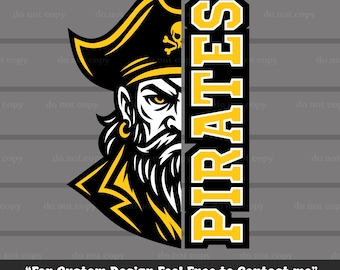 Piratas SVG, Piratas PNG, Archivo de corte Cricut de Piratas, EPS, Mascota de Piratas, Descarga instantánea, Mascota de fútbol americano y béisbol de los Piratas, Día de partido, Camiseta