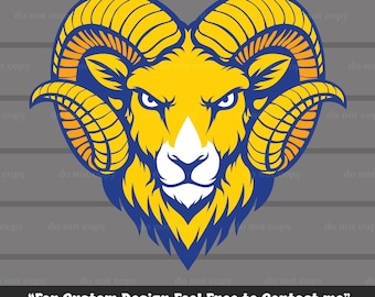PNG de los Rams, SVG de los Rams, Cricut de los Rams, archivo de corte de los Rams, EPS, mascota de los Rams, vector de los Rams, camiseta de los Rams, logotipo de los Rams, espíritu de los Rams, diseño de capas de los Rams