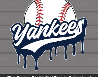 Yankees SVG PNG, Yankees de béisbol, descarga digital, archivo de corte, Cricut, PNG de béisbol, regalos de béisbol, día de juego, ideal para imprimir, camiseta