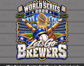 Brewers PNG, Baseball Png, PNG with 300 DPI best for Print, World Series, Brewers Finals, Let's Go Brewers, Baseball Gifts, Digital download
