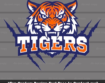 Tigres SVG, Tigres Svg Archivo de corte Cricut, Tigres PNG, Tigres Vector, Eps, Mascota de los Tigres, Camiseta de los Tigres, Sublimación de los Tigres, Logotipo de los Tigres, Gorra