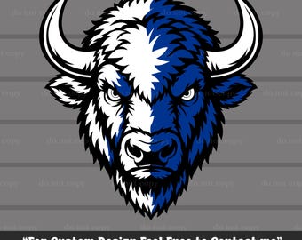 Buffalo SVG, Buffalo PNG, Buffalo Cricut Cutfile, EPS, Buffalo Mascot, Buffalo Football Baseball Mascot, Game Day, T-shirt, Instant Download