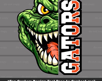 Gators SVG PNG, archivo de corte, Cricut, día de partido, béisbol, regalos de fútbol americano, mascota escolar, descarga digital, ideal para imprimir, camiseta, pegatina