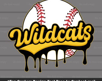 Wildcats SVG PNG, Béisbol Wildcats, Regalos de béisbol, Día de juego, Archivo de corte Cricut, Mamá beisbolera, Béisbol PNG, Descarga digital, Alta resolución