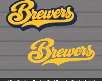レトロなブルワーズのタイポグラフィ、ブルワーズのSVG PNG、カットファイル、クリカット、ベクター野球PNG、ブルワーズの試合日、野球Tシャツデザイン、デジタルダウンロード