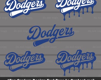 Paquete de archivos SVG y PNG de los Dodgers, Día de partido, Tipografía retro de los Dodgers, Descarga digital, Archivo de corte, Cricut, Vector, Béisbol PNG, Subrayado de bate de béisbol
