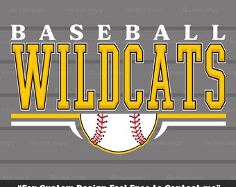 Wildcats SVG PNG, Béisbol Wildcats, Archivo de corte Cricut, Día de juego, Mamá beisbolera, Regalos de béisbol, Béisbol PNG, Descarga digital, Alta resolución