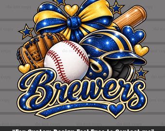Brewers PNG, Baseball Png, PNG with 300 DPI best for Print, Brewers Finals, Brewers Champions, World Series, Baseball Gift, Digital download
