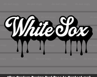 White Sox SVG PNG Drip, Día de juego, Béisbol White Sox, Béisbol PNG, Regalos de béisbol, Descarga digital, Archivo de corte, Cricut, Ideal para imprimir