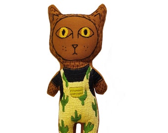 Embroidery Pattern Cactus Cat Doll_ PDF _ Instant Digital Download_ Sewing Tutorial