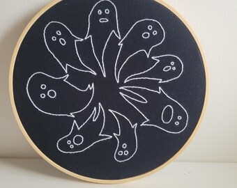 Halloween Embroidery Spooky Ghosts Stitching PDF Digital Download Pattern Easy Beginner Gift