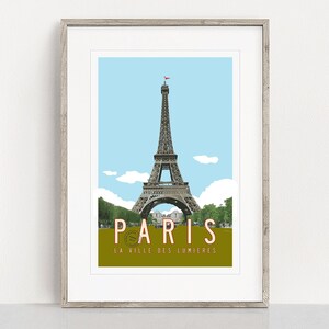 PARIS Poster, Paris Travel Poster, Eiffel Tower Poster, Vintage French Wall Art