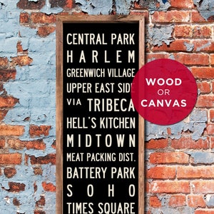 SMALL New York Subway Sign, New York City Poster, New York Subway Art Print, NYC Transit Sign, Industrial Decor, Decorative Wall Art, 12x36.