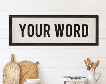 PERSONALIZED Sign, Custom Hand Painted Wood Sign with Your Own Wording. Vintage Wood Sign, Cottage Decor, Wall Signs, Gift for Mom.