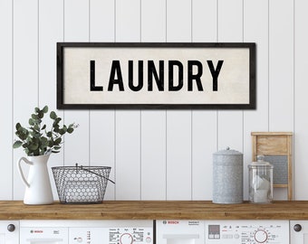 LAUNDRY Sign, Vintage Style Laundry Room Decor, Farmhouse Decor, Decorative Wood Signs, Country Wall Decor, Gift for Mom, Rustic Wall Art.