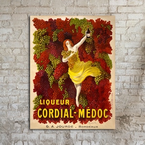 Arte de pared EXTRA GRANDE, póster francés vintage, lienzo de gran tamaño, póster publicitario, póster de Leonetto Cappiello, impresión vintage Art Nouveau.