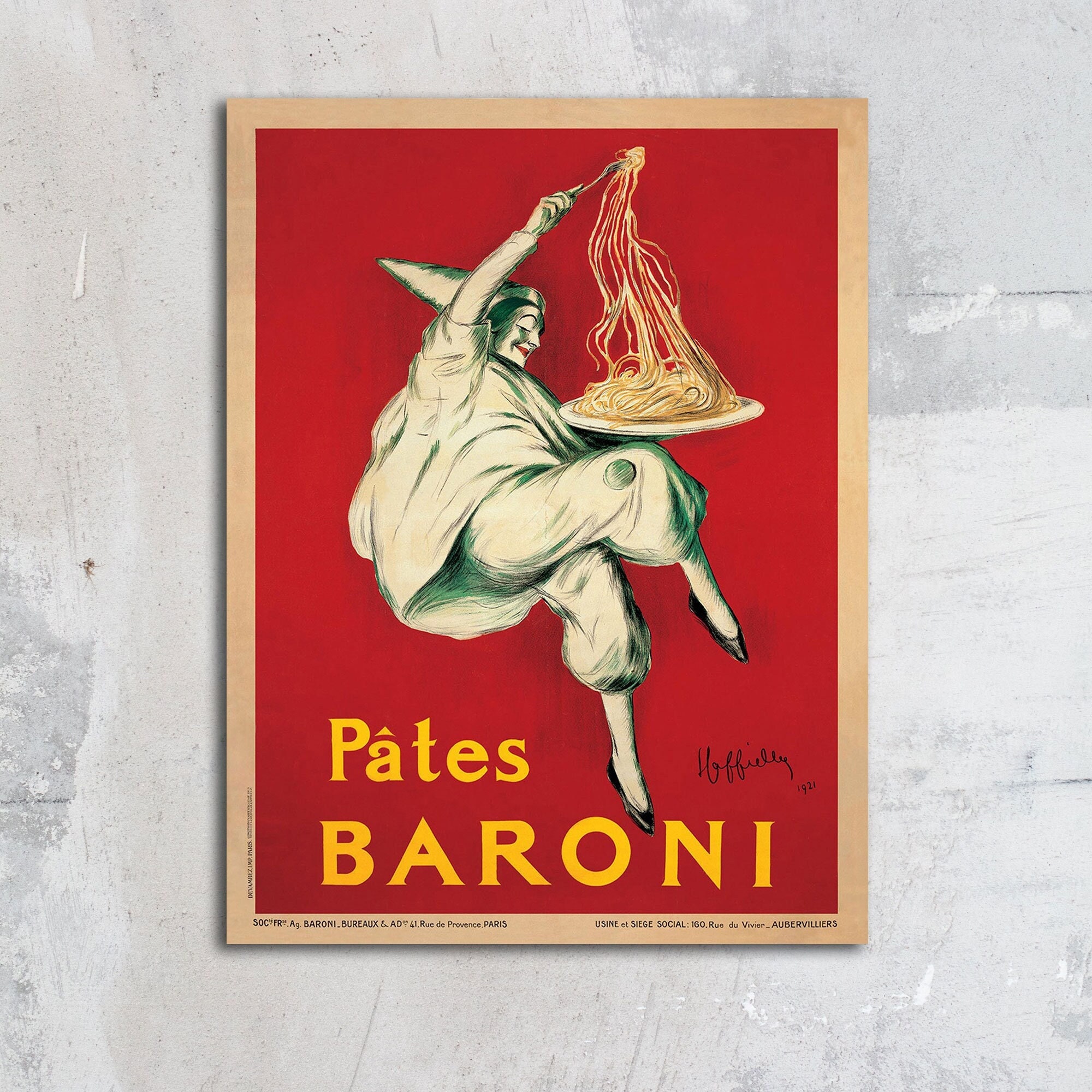 LARGE CANVAS Pates Baroni Advertising Poster by Leonetto Cappiello