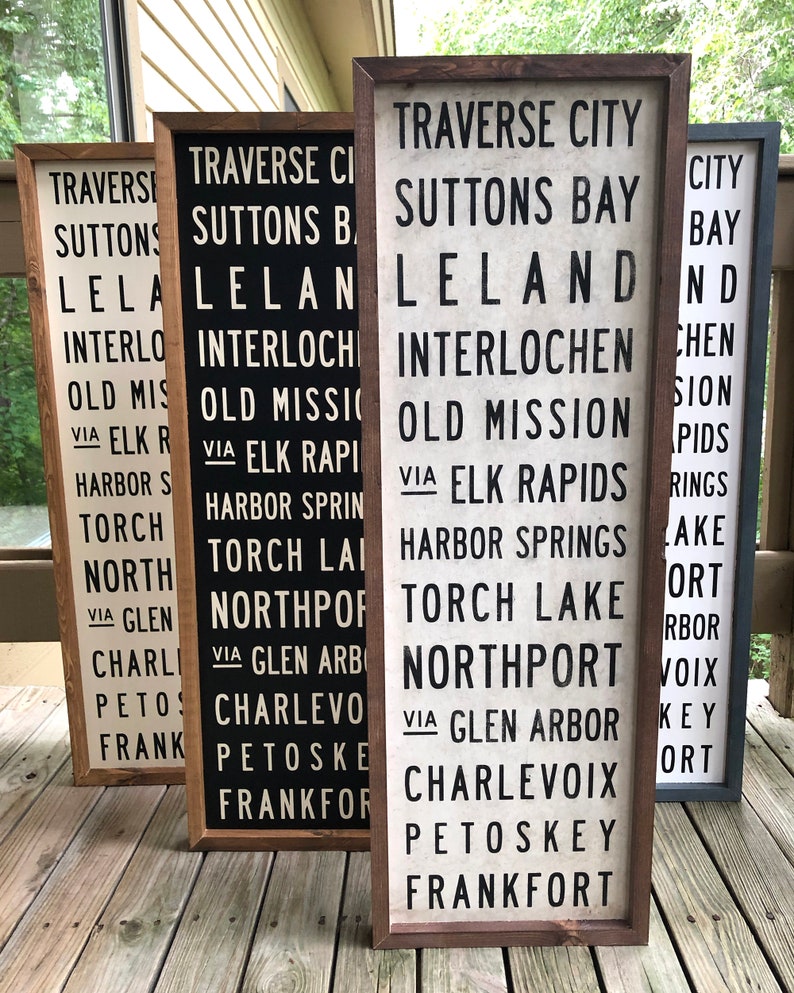 CUSTOM Subway Art, Personalized Travel Art, Modern Decor, Industrial Decor, Farmhouse Style Wall Art, Hand-Painted Wood Subway Signs, 12x36. image 8