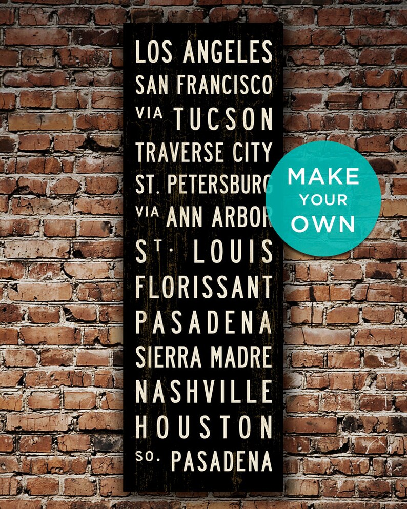 CUSTOM Subway Sign Personalized Wall Art Subway Art Canvas Etsy