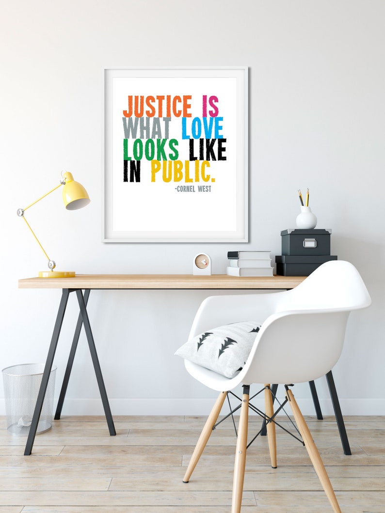 SOCIAL JUSTICE Poster, Love Inspirational Quote, Black Lives Matter, Wall Art, Anti-Racism, Equal Rights, LGBTQ Poster, Activism. image 2