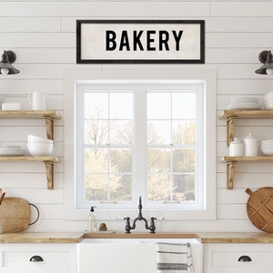 BAKERY Sign, Painted Kitchen Sign, Farmhouse Decor, Country Cottage Decor, Rustic Wood Sign, Kitchen Art, Gift for Bakers, Gift for Mom. image 6