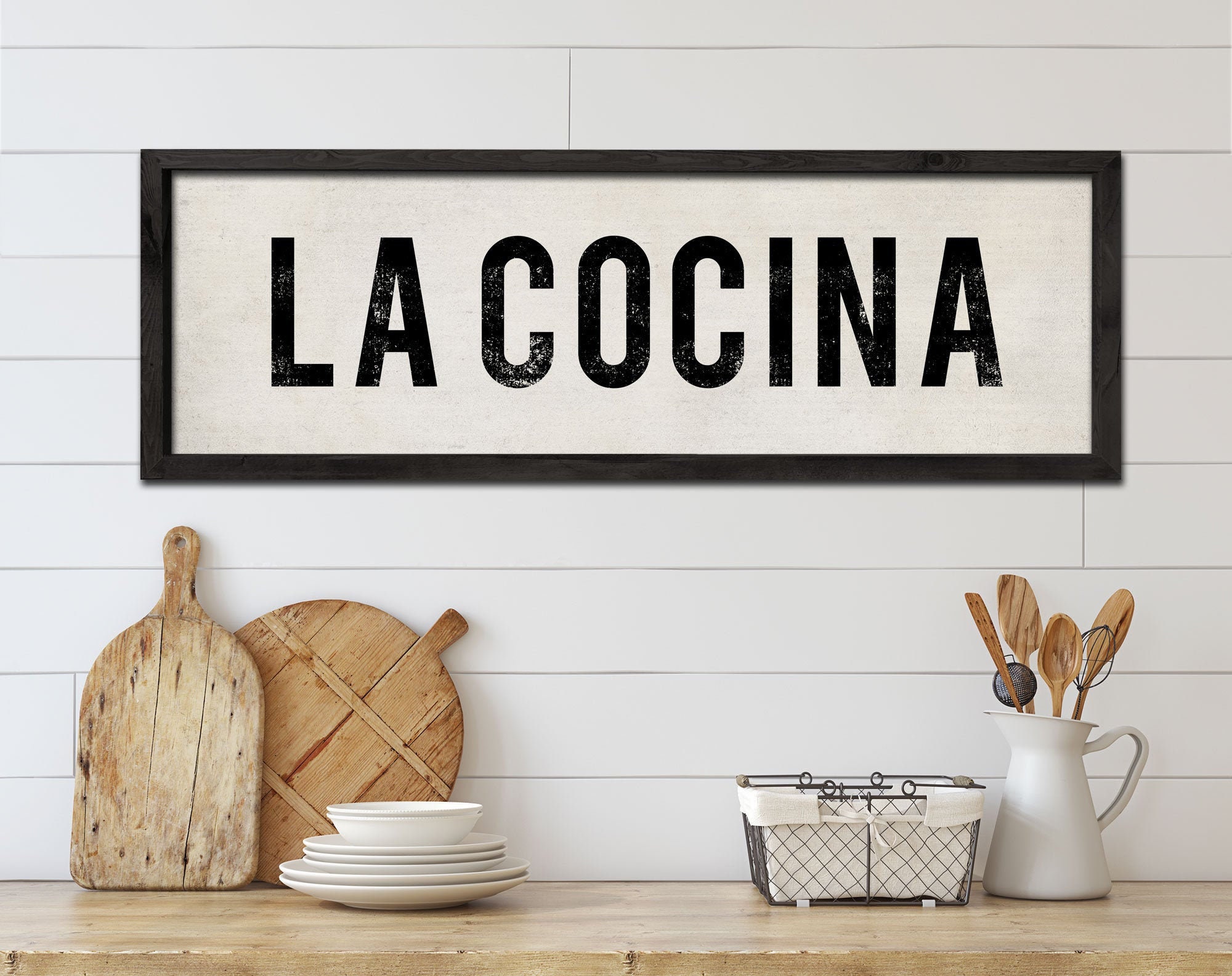 WOOD La Cocina Sign Spanish Kitchen Decor Mexican Wall Art Etsy