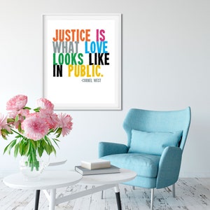 SOCIAL JUSTICE Poster, Love Inspirational Quote, Black Lives Matter, Wall Art, Anti-Racism, Equal Rights, LGBTQ Poster, Activism. image 5