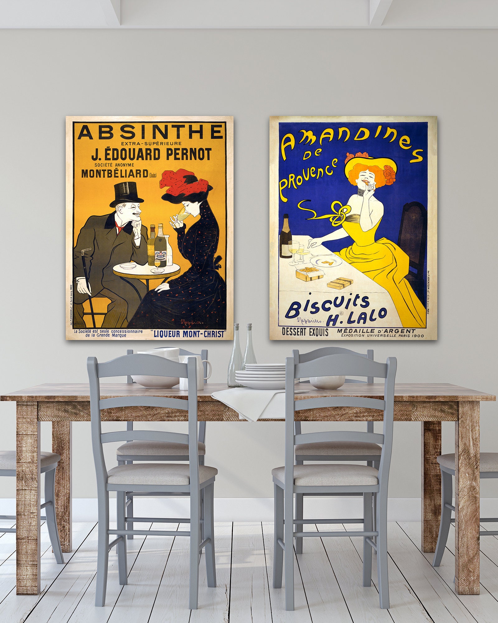 Pinturas famosas, impressões em tela, cartazes vintage e decoração de