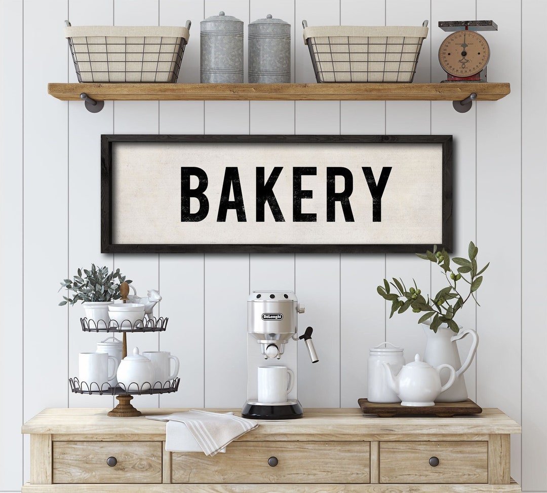 BAKERY Sign, Painted Kitchen Sign, Farmhouse Decor, Country Cottage ...