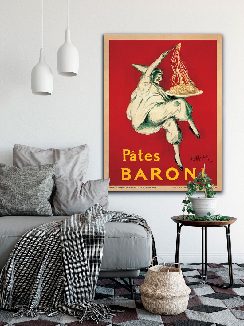 LARGE CANVAS Pates Baroni Advertising Poster by Etsy
